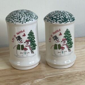 Vintage Atico International “Let It Snow” Salt And Pepper Shakers